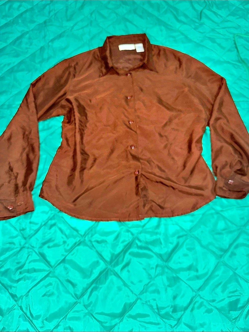 Lemon Grass Brown Button Down Shirt